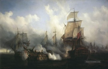  Seeschlacht Malerei - trafalgar auguste mayer Kriegsschiff Seeschlachts
